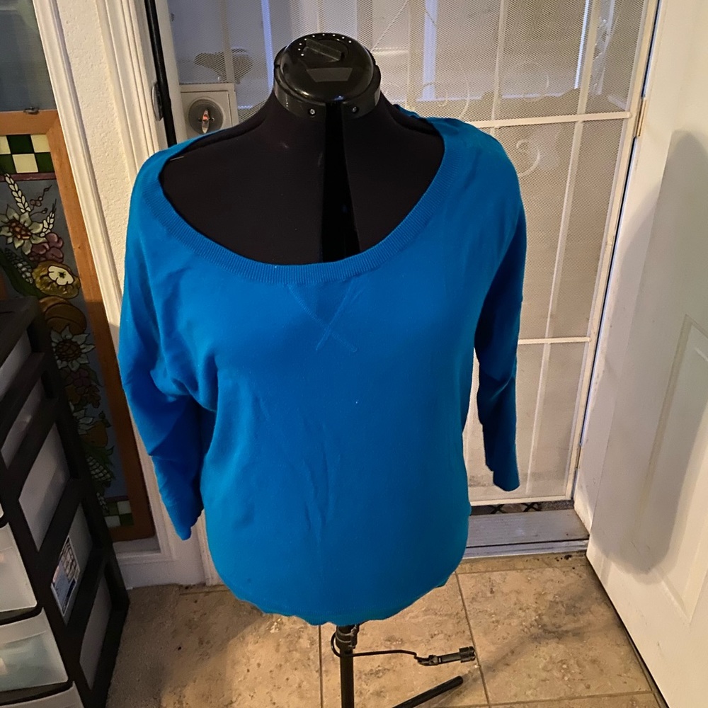Blue long sleeve top